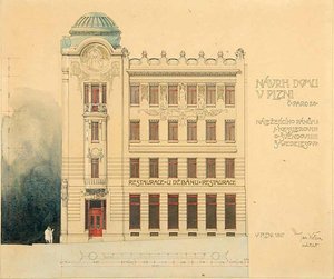 Design of a House in Pilsen by Jan Kotera